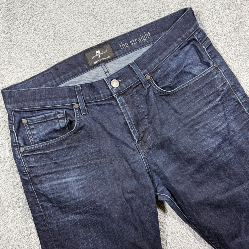 7 For All Mankind Jeans Mens 34x32 Luxe Performance The Straight Leg Denim Stret